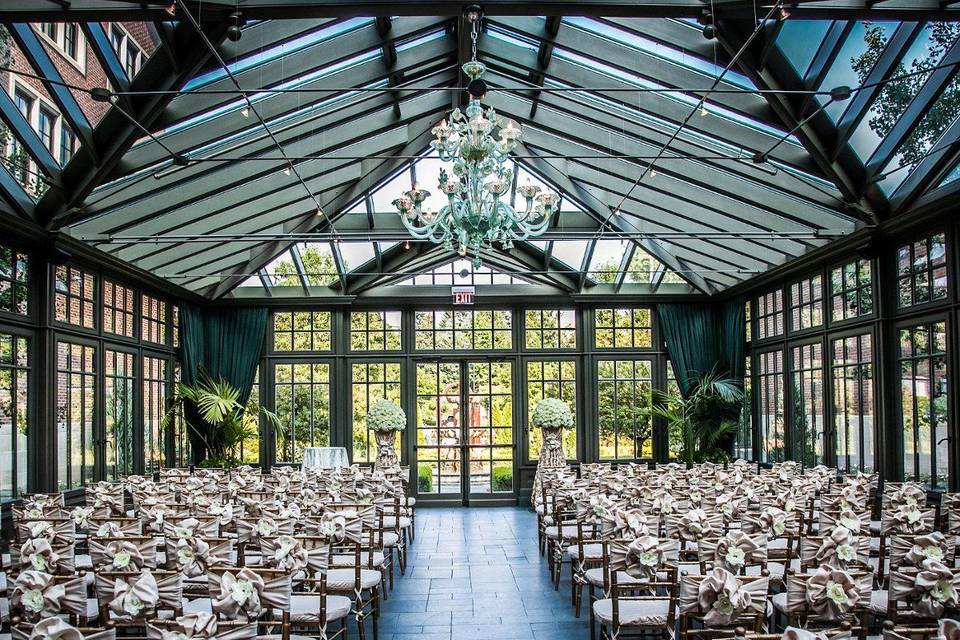 Glass Conservatory ceremony at Royal Park Hotel Wedding Venue
